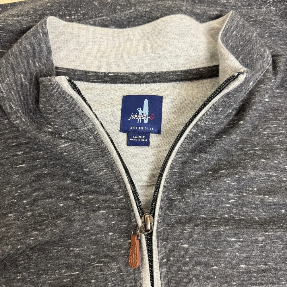 Johnnie-O Sully 1/4 Zip Pull Over  | Men’s Large | Pewter